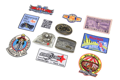 V-Twin 48-0827 Reproduction Motorcycle Belt Buckle Set and Patches