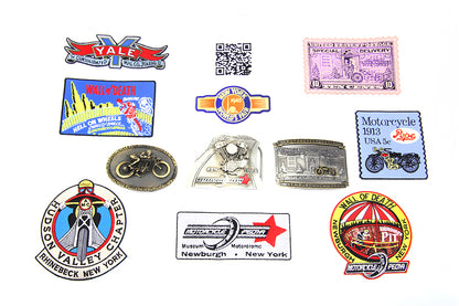 V-Twin 48-0827 Reproduction Motorcycle Belt Buckle Set and Patches