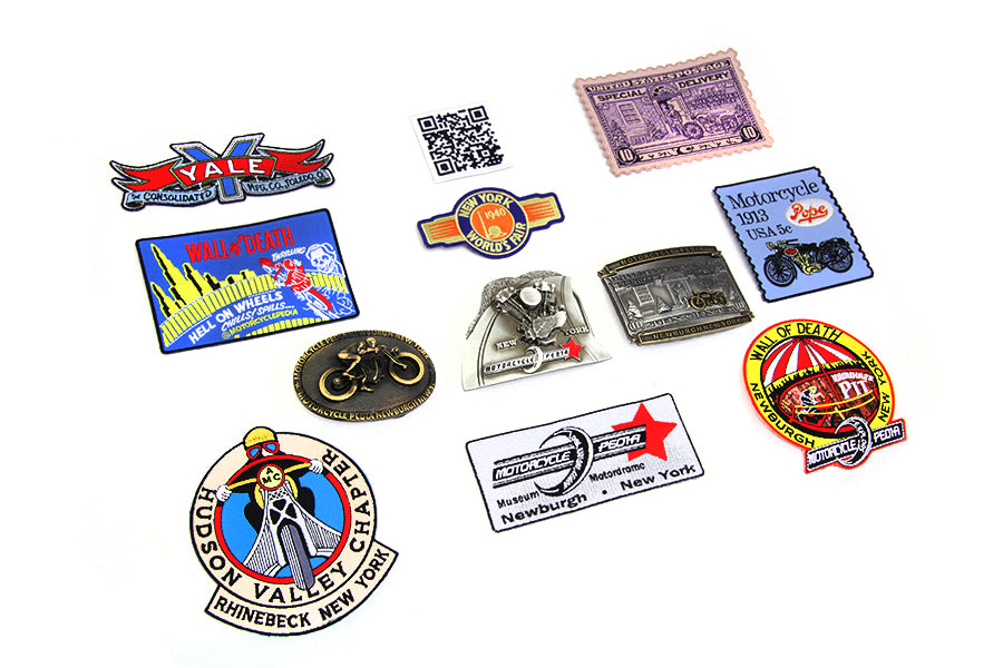 V-Twin 48-0827 Reproduction Motorcycle Belt Buckle Set and Patches