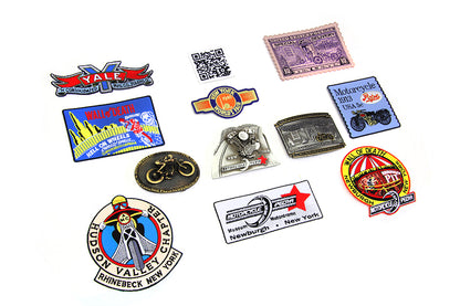 V-Twin 48-0827 Reproduction Motorcycle Belt Buckle Set and Patches