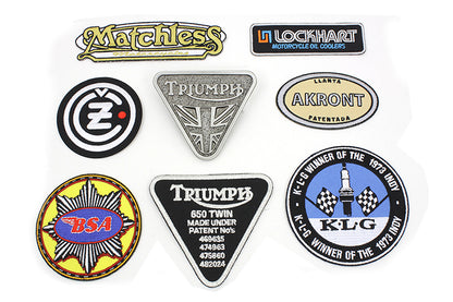 V-Twin British Motorcycle Gift Set with 8 Iron-On Patches