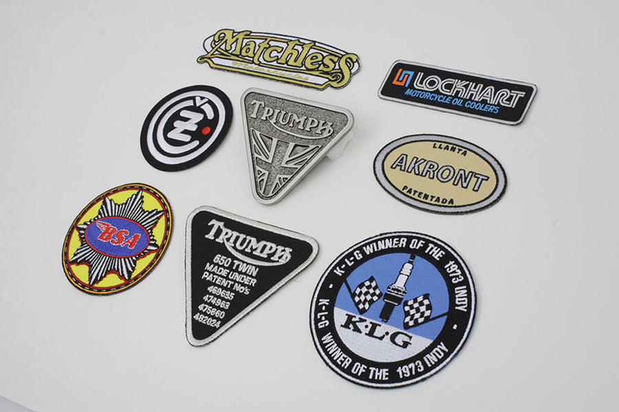 V-Twin British Motorcycle Gift Set with 8 Iron-On Patches