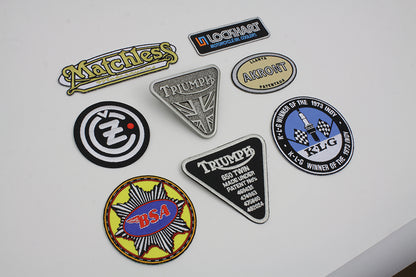 V-Twin British Motorcycle Gift Set with 8 Iron-On Patches