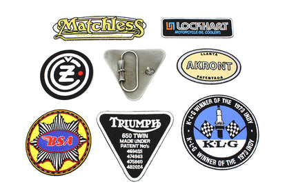 V-Twin British Motorcycle Gift Set with 8 Iron-On Patches