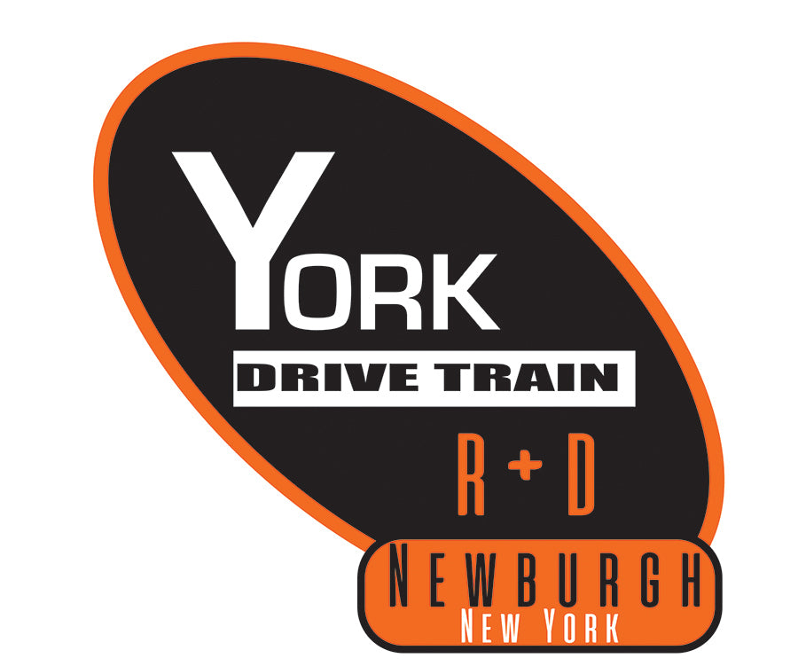 V-Twin York Drive Train R+D Patch Set - Pair of Iron-on Motorcycle Patches