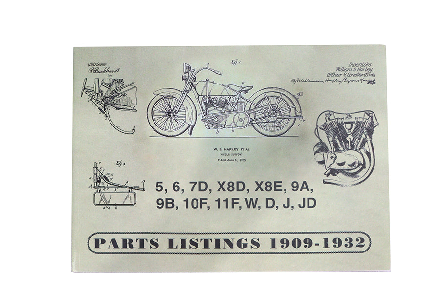 V-Twin Parts Book for 1909-1932 Harley Davidson V-Twins