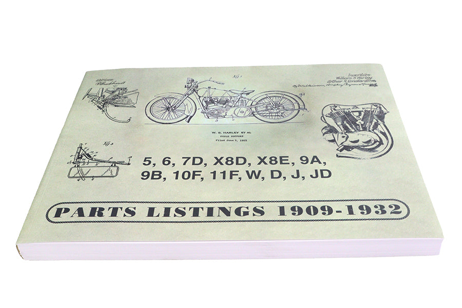 V-Twin Parts Book for 1909-1932 Harley Davidson V-Twins