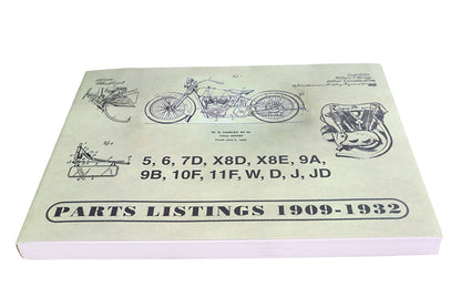 V-Twin Parts Book for 1909-1932 Harley Davidson V-Twins