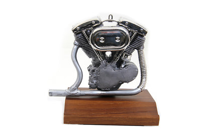 V-Twin Large Shovelhead Motor Model - Detailed Pewter Replica with 20 Components