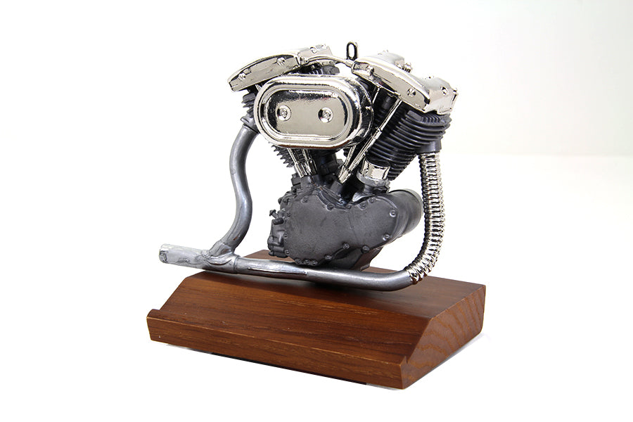 V-Twin Large Shovelhead Motor Model - Detailed Pewter Replica with 20 Components