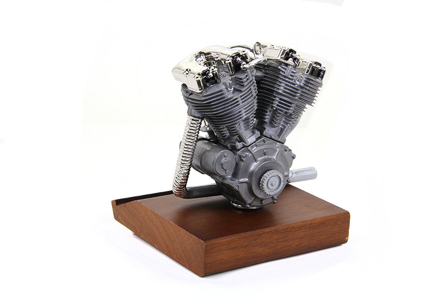 V-Twin Large Shovelhead Motor Model - Detailed Pewter Replica with 20 Components