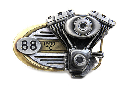 V-Twin 1999 88 Inch Engine Belt Buckle with Display Kickstand