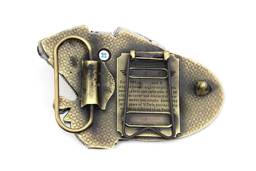 V-Twin 1999 88 Inch Engine Belt Buckle with Display Kickstand