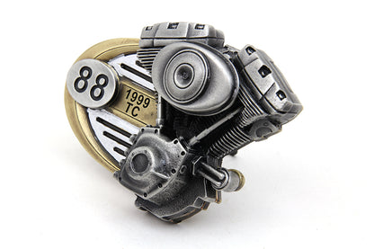 V-Twin 1999 88 Inch Engine Belt Buckle with Display Kickstand