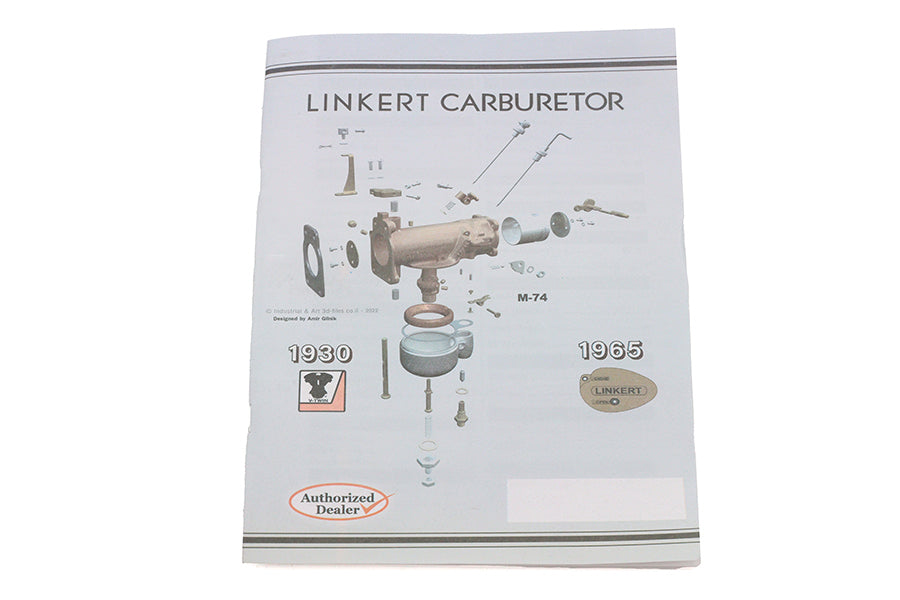V-Twin 1930-1965 Linkert Carburetor Parts Book for Harley Davidson FL Models