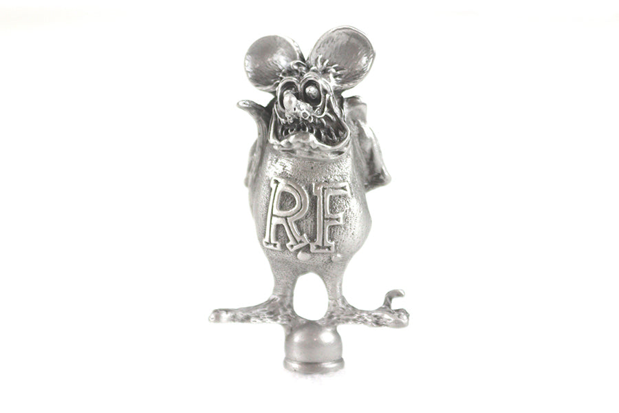 V-Twin Pewter Rat Fink Ornament - 3-inch Motorcycle Themed Decor