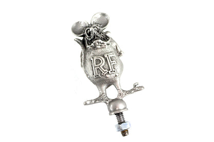 V-Twin Pewter Rat Fink Ornament - 3-inch Motorcycle Themed Decor