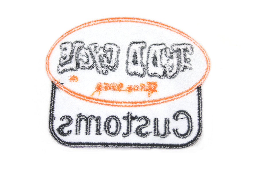 V-Twin Tedd Cycle Parts and Service Patch Set - 3.5 Inch Square Patches (Pair)