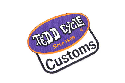 V-Twin Tedd Cycle Parts and Service Patch Set - 3.5 Inch Square Patches (Pair)