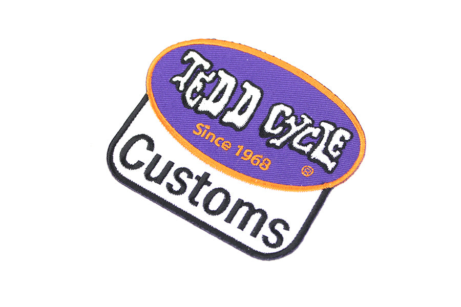 V-Twin Tedd Cycle Parts and Service Patch Set - 3.5 Inch Square Patches (Pair)