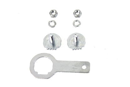 V-Twin Skull License Plate Bolt Kit - 3/4 Inch Bolts with Wrench