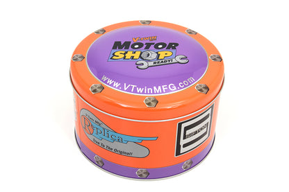 V-Twin Motor Shop Ready Round Can Set - 3.94-inch Diameter Metal Containers