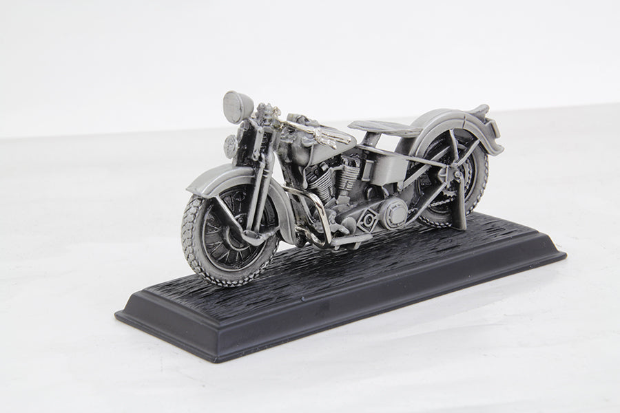 V-Twin 1936 Knucklehead Motorcycle Model with Pewter Finish