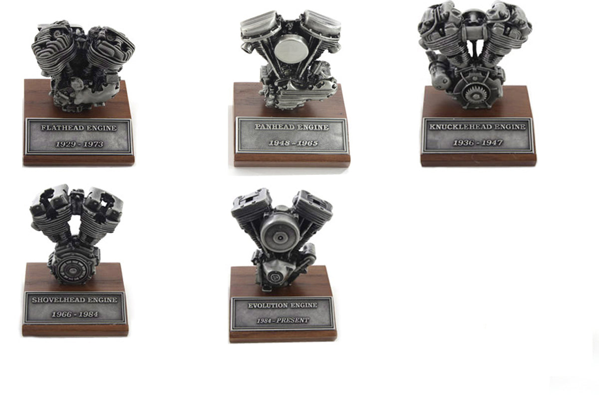 V-Twin Pewter Motor Model Set - Authentic Motorcycle Replica for Collectors