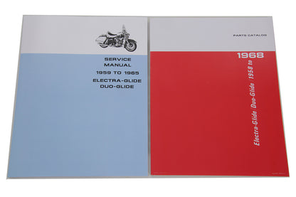 V-Twin Factory Style Manual Set for Harley Davidson Big Twin 1959-1968 FL Models
