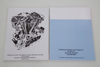 V-Twin Factory Style Manual Set for Harley Davidson Big Twin 1959-1968 FL Models