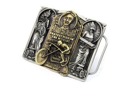 V-Twin Curtiss Belt Buckle with Display Kickstand - Retro 1980s & 1990s Style