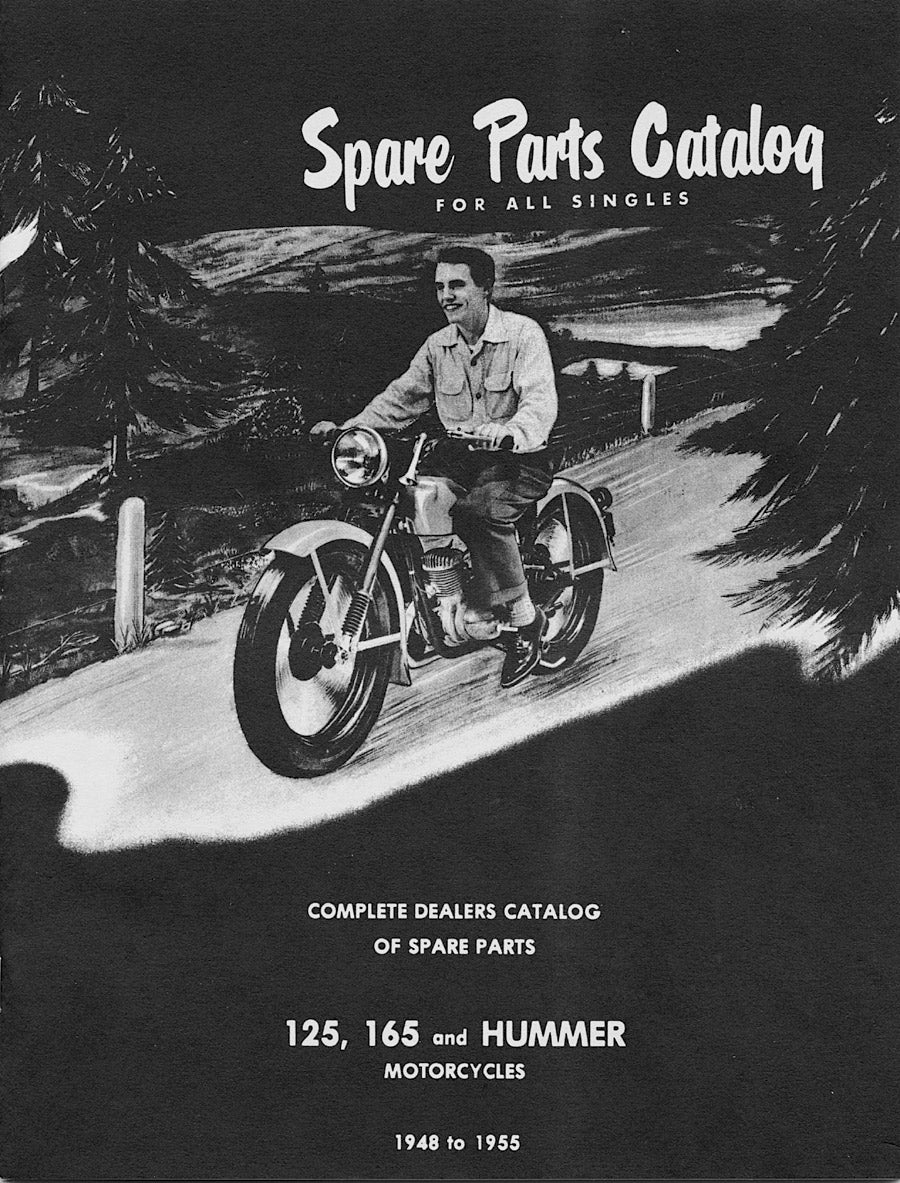 V-Twin Hummer Spare Parts Catalog for 1948-1955 Harley Davidson Models