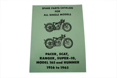 V-Twin Hummer Spare Parts Catalog for 1956-1965 - Part Number 9861