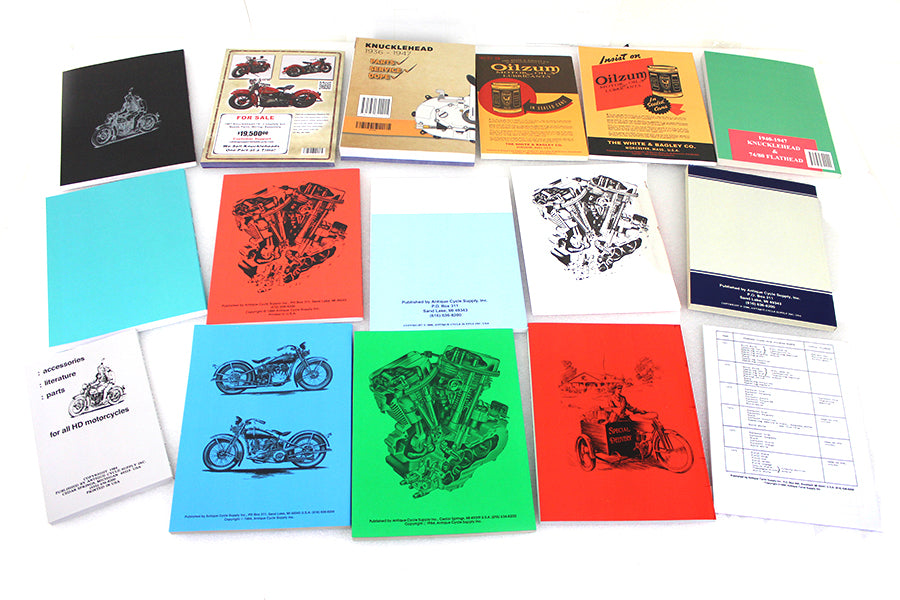 V-Twin Big Twin Part & Service Manual Library Set for Harley Davidson 1940s-1960s