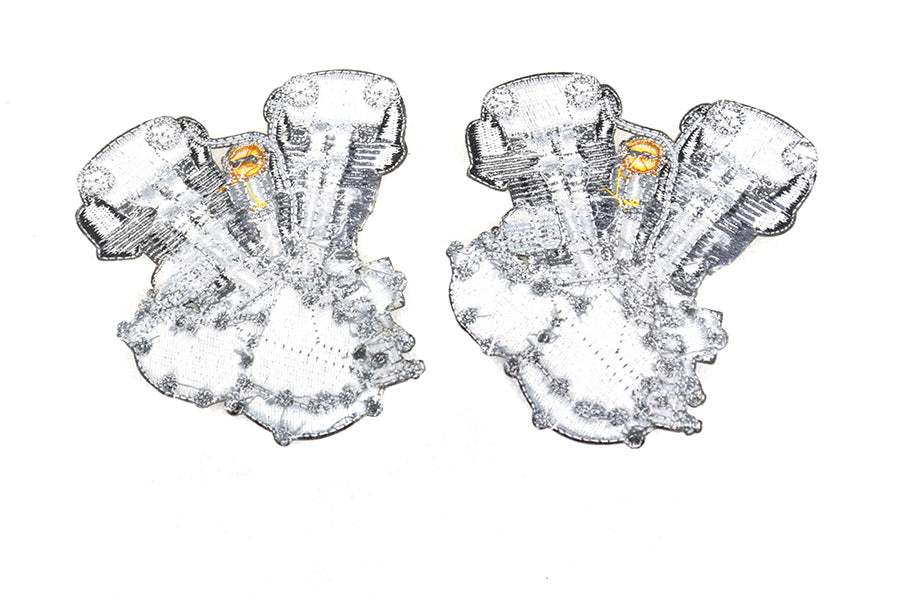 V-Twin 1936-1947 Knucklehead Engine Patch Set – Durable Iron-On Patches for Motorcycle Restoration