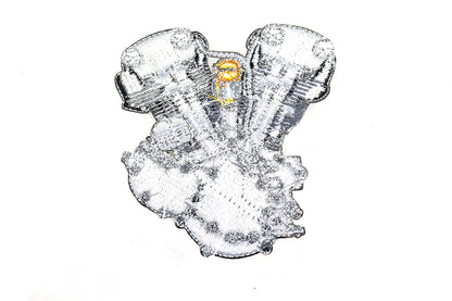 V-Twin 1936-1947 Knucklehead Engine Patch Set – Durable Iron-On Patches for Motorcycle Restoration