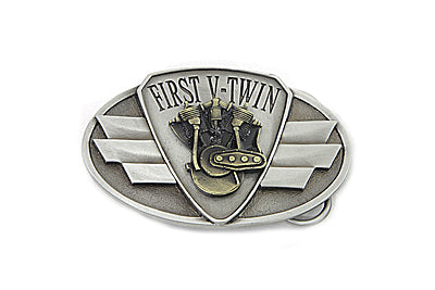 V-Twin First Belt Buckle - Vintage Reproduction from the 1980s and 1990s