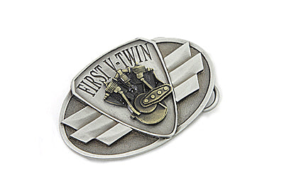 V-Twin First Belt Buckle - Vintage Reproduction from the 1980s and 1990s
