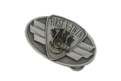 V-Twin First Belt Buckle - Vintage Reproduction from the 1980s and 1990s