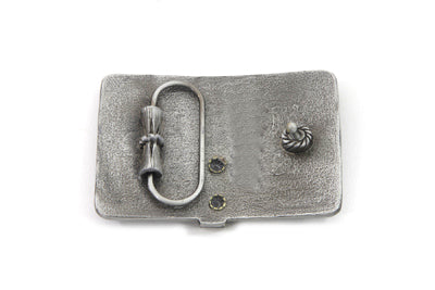 V-Twin Knucklehead Engine Belt Buckle - Retro Motorcycle Style, 3.5 Inch Width