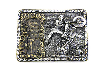 V-Twin Hillclimber Belt Buckle – Retro Motorcycle Belt Buckle Inspired by 1980s and 1990s Style