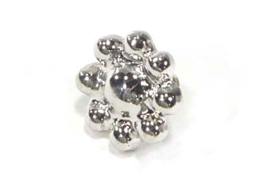 V-Twin Chrome Flower Style Seat Decoration - Part S28-0021