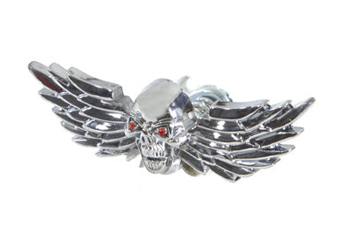 V-Twin Skull with Wings Medallion Set - License Plate Mounting Stud Kit