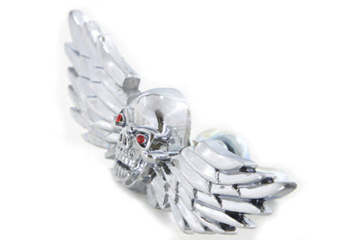 V-Twin Skull with Wings Medallion Set - License Plate Mounting Stud Kit