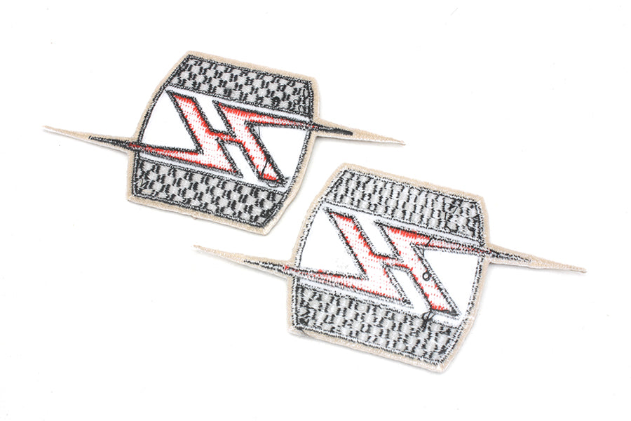 V-Twin InchH Inch Lighting Patch Set - 2 Pack, 2-Inch Wide Iron-On Embellishments