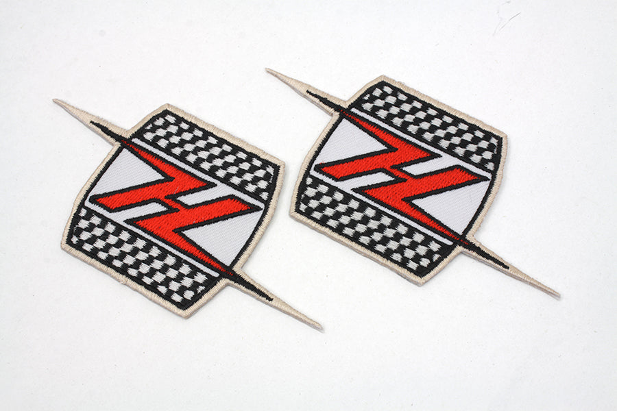 V-Twin InchH Inch Lighting Patch Set - 2 Pack, 2-Inch Wide Iron-On Embellishments