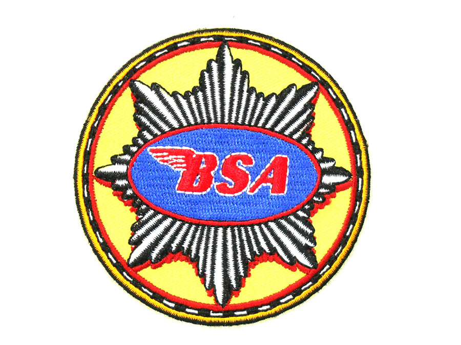 V-Twin BSA England Patches Set of Two - 3 Inch Diameter Motorcycle Emblems