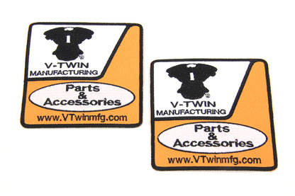 V-Twin Product Sign Patches Set of Two, 3.25 Inches Tall, Part Number 68039
