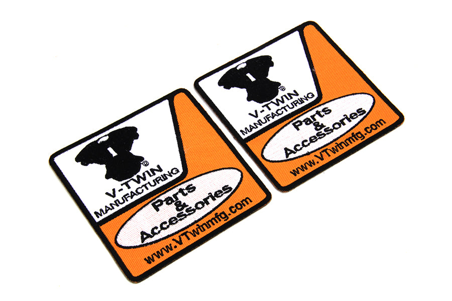 V-Twin Product Sign Patches Set of Two, 3.25 Inches Tall, Part Number 68039
