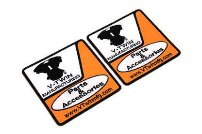 V-Twin Product Sign Patches Set of Two, 3.25 Inches Tall, Part Number 68039